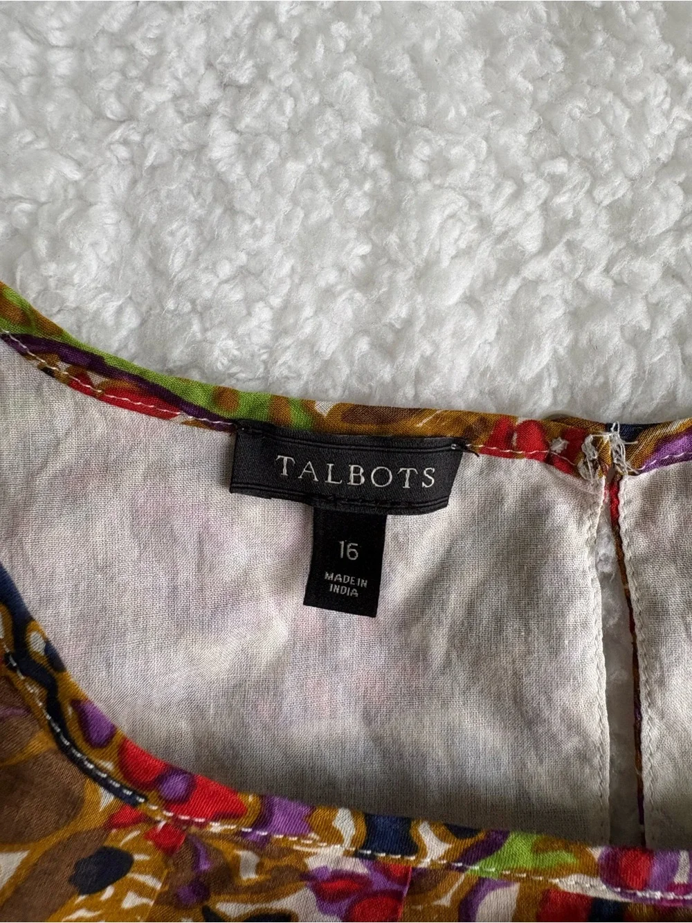 Talbots Lined Paisley Print Shell - Size 16 (XL) - Picture 15 of 15